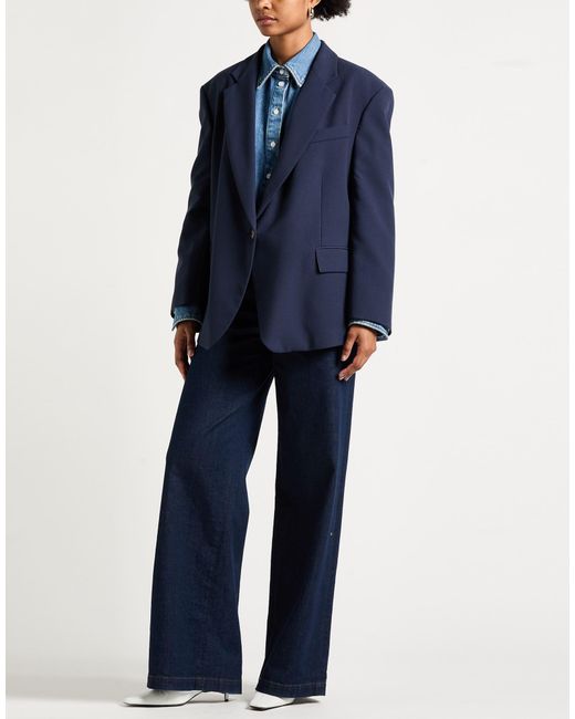 8pm Blue Blazer Viscose, Polyester