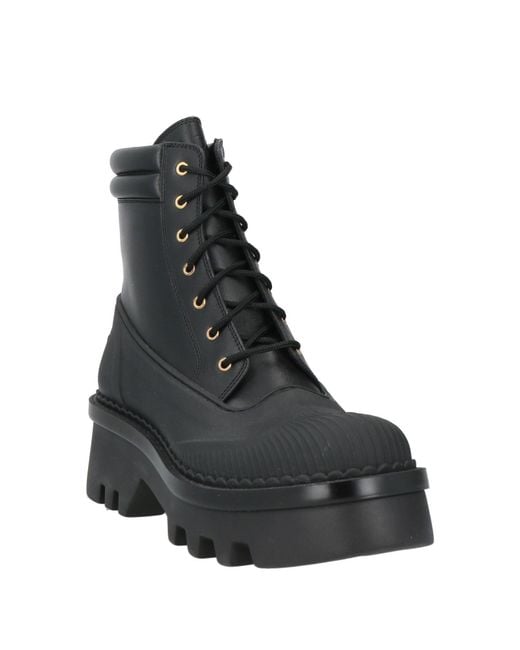 Chloé Black Ankle Boots Leather, Rubber