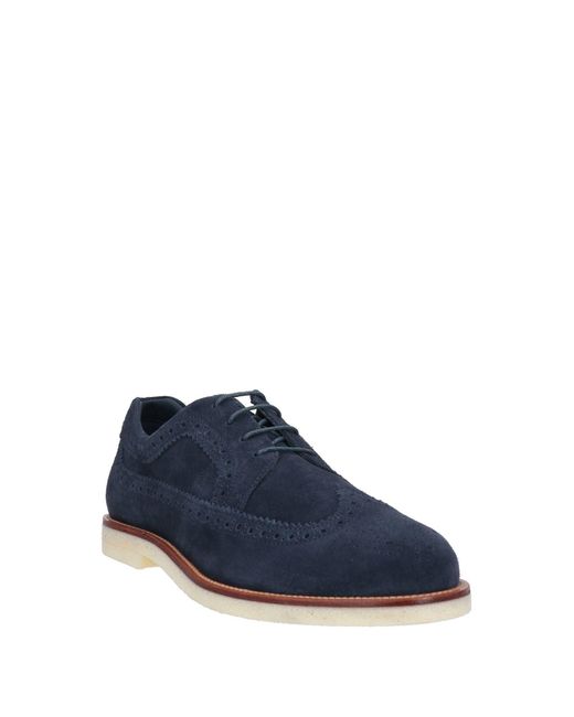 Hogan Blue Lace-Up Shoes Leather for men