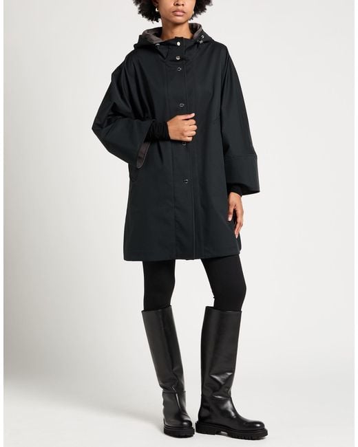Moorer Black Overcoat & Trench Coat