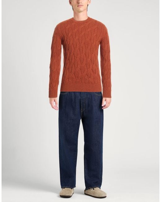 Zanone Red Sweater Virgin Wool for men