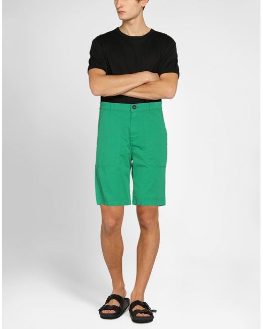 Dirk Bikkembergs Green Shorts & Bermuda Shorts for men