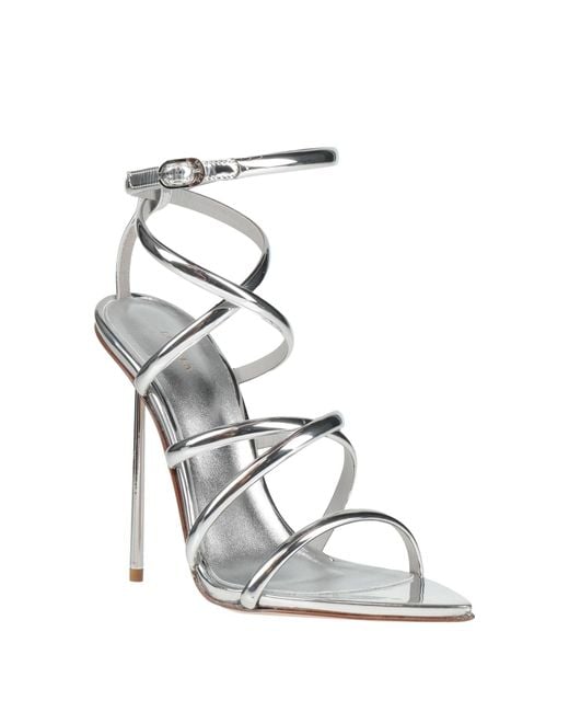 Le Silla Metallic Sandals Leather