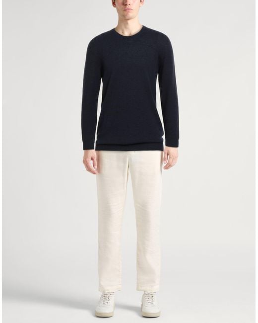 120% Lino Blue Jumper for men