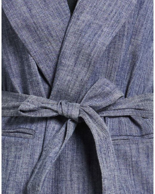 Liu Jo Blue Blazer Polyester, Cotton, Elastane