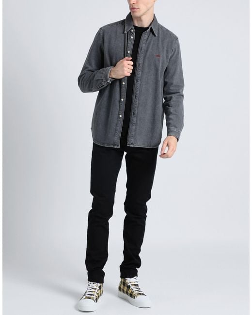 DIESEL Gray Denim Shirt for men