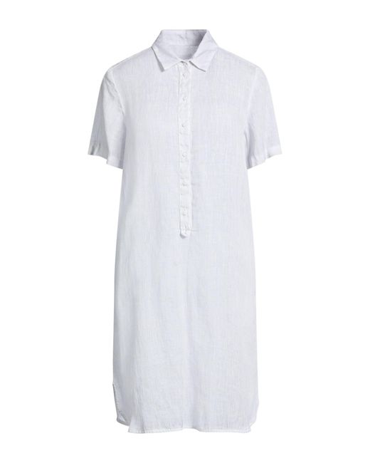 120% Lino White Midi Dresses
