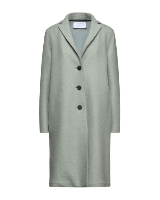Harris Wharf London Gray Light Coat Virgin Wool, Polyester