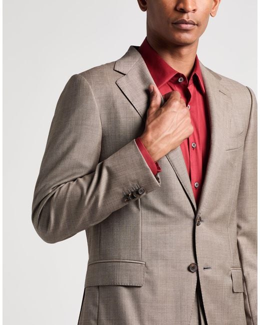 Caruso Gray Suit Wool for men