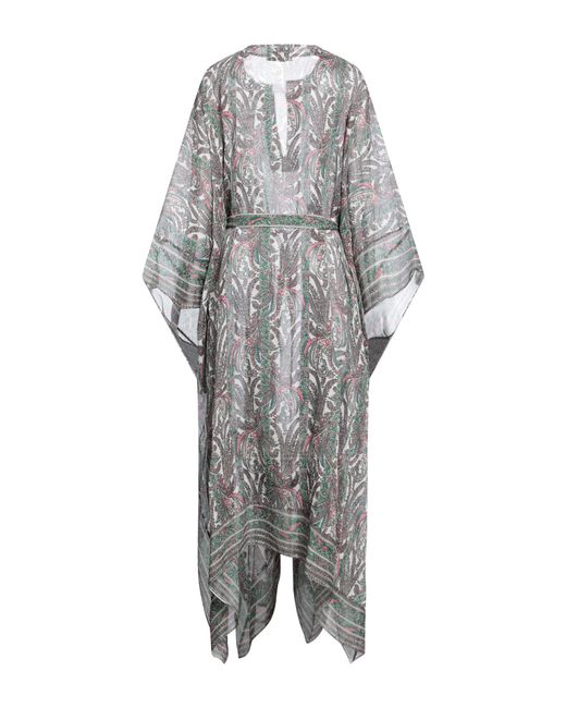 Isabel Marant Gray Maxi Dress Cotton, Silk