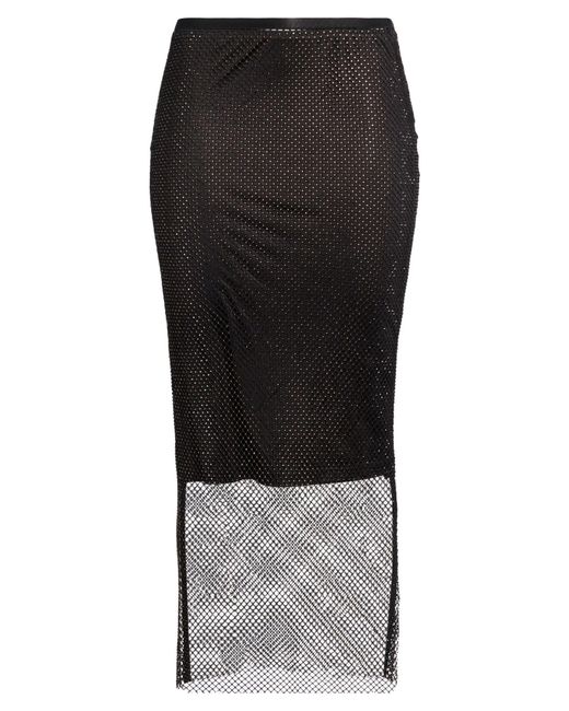 Sportmax Black Midi Skirt Polyester, Elastane