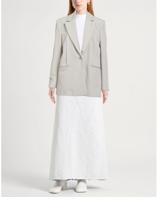 Patrizia Pepe Gray Blazer Polyester, Viscose, Elastane