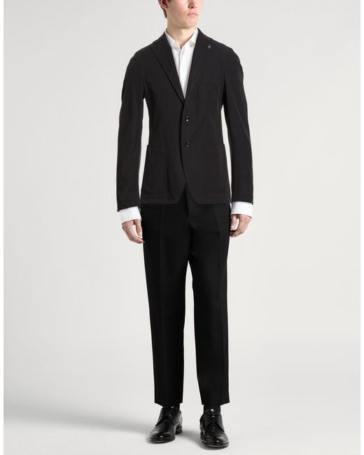 Tagliatore Black Blazer Polyamide, Elastane for men