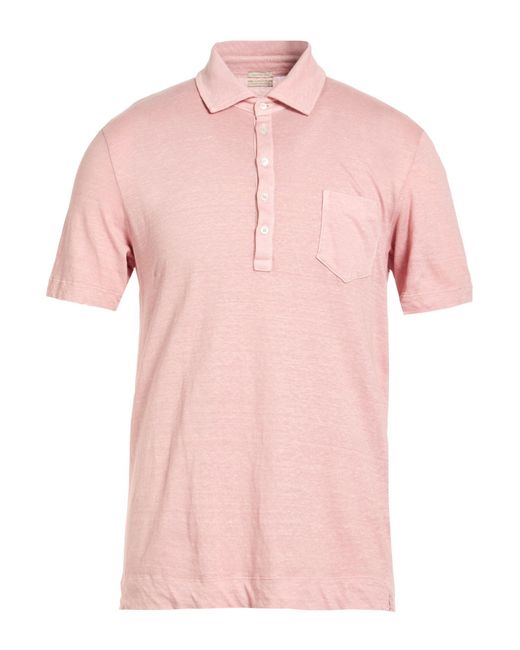 Massimo Alba Pink Blush Polo Shirt Linen, Cotton for men