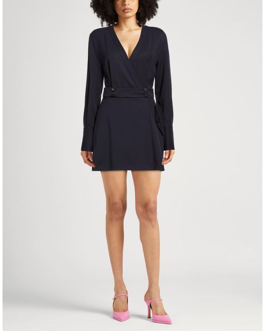 Iceberg Blue Mini Dress Polyester, Wool, Elastane