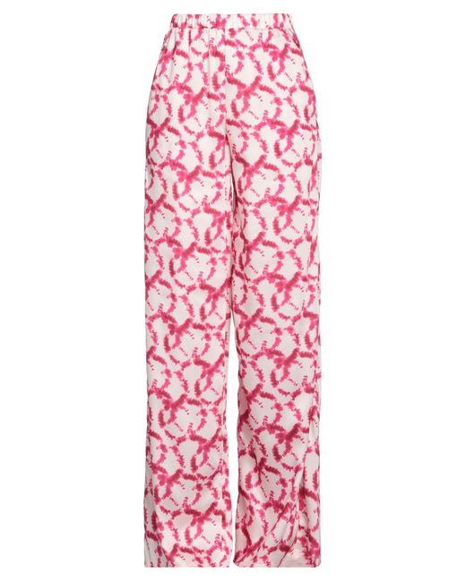 Jijil Red Ivory Pants Polyester