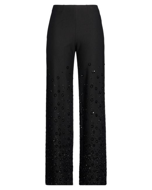 Seductive Black Pants Viscose, Polyamide, Polyester, Elastane