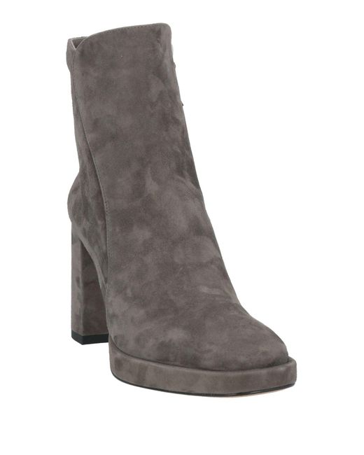 Pomme D'or Gray Ankle Boots Leather