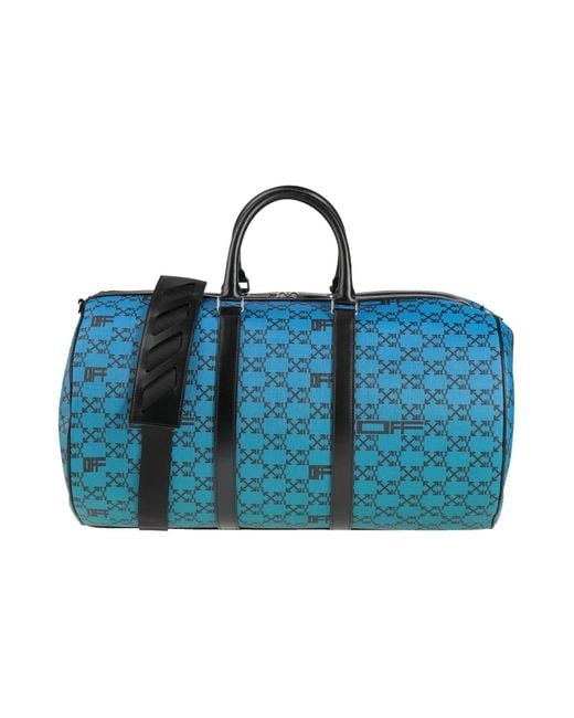 Off-White c/o Virgil Abloh Blue Duffel Bags Leather for men