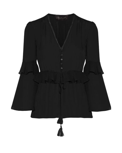 Rachel Zoe Silk Shirt in Black - Lyst