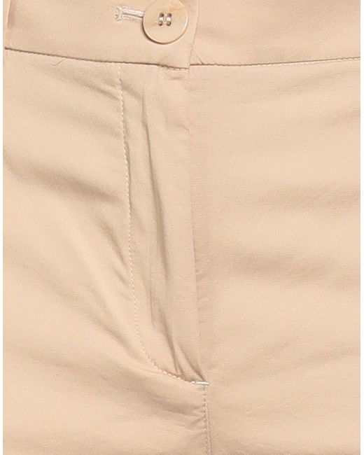 Marc Cain Natural Sand Shorts & Bermuda Shorts Cotton, Viscose, Elastane