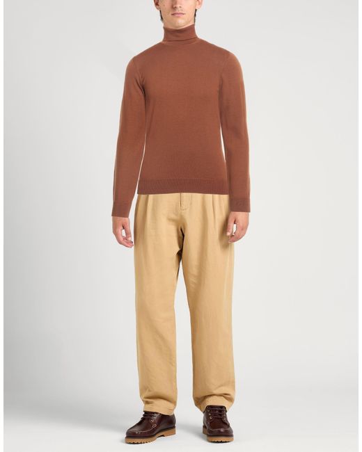 Alpha Studio Brown Turtleneck for men