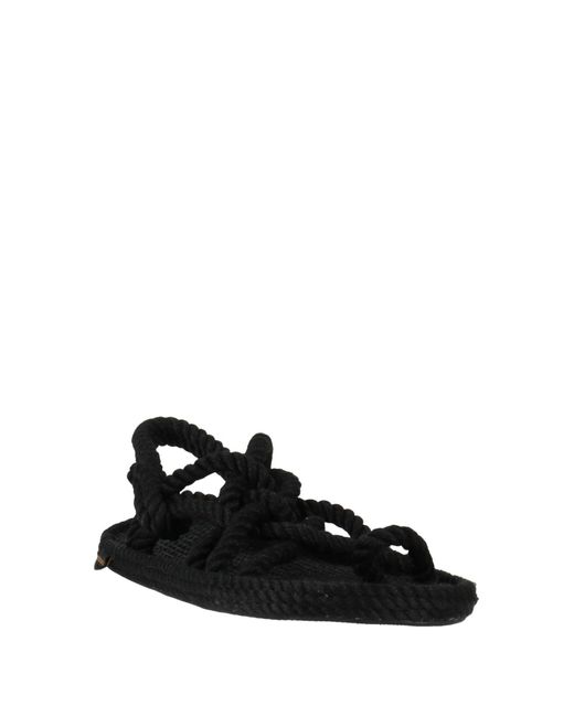Bohonomad Black Thong Sandal Textile Fibers