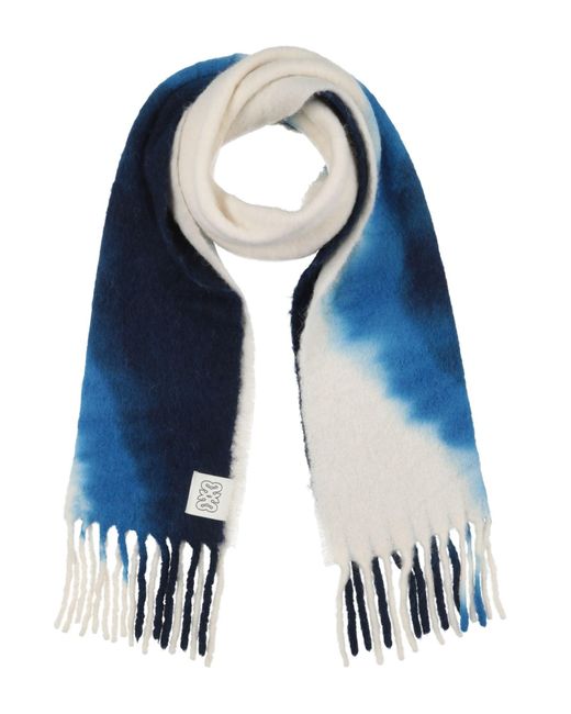 Sandro Blue Scarf Alpaca Wool, Polyamide