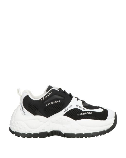 ARMANI EXCHANGE Black Sneakers Textile Fibers, Synthetic Material