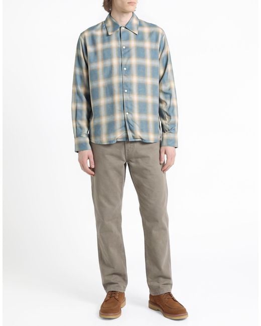 Second Layer Blue Shirt Cotton, Viscose for men