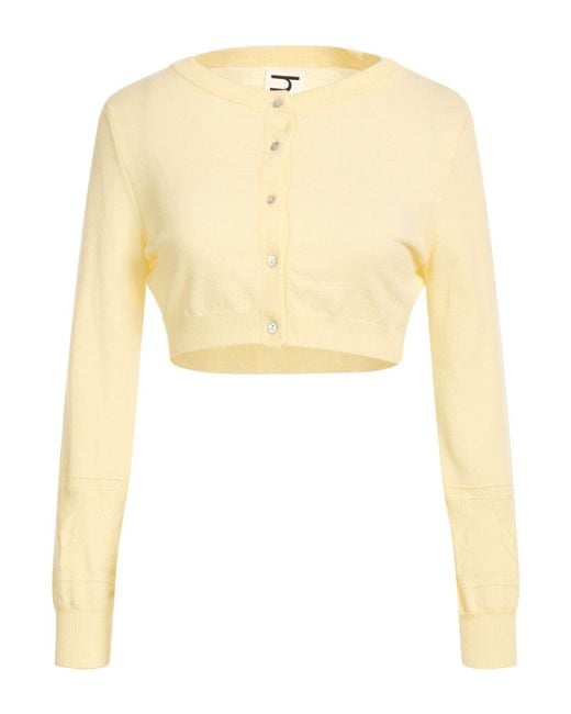Hai Yellow Cardigan Virgin Wool, Polyester
