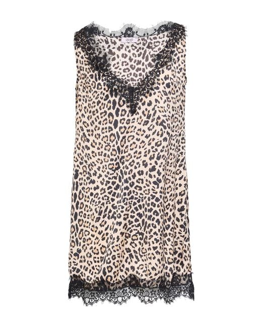 Liu Jo Natural Mini Dress Polyester, Polyamide