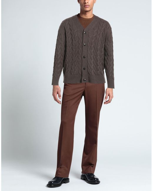 Original Vintage Style Gray Cardigan Cashmere, Polyamide, Wool for men
