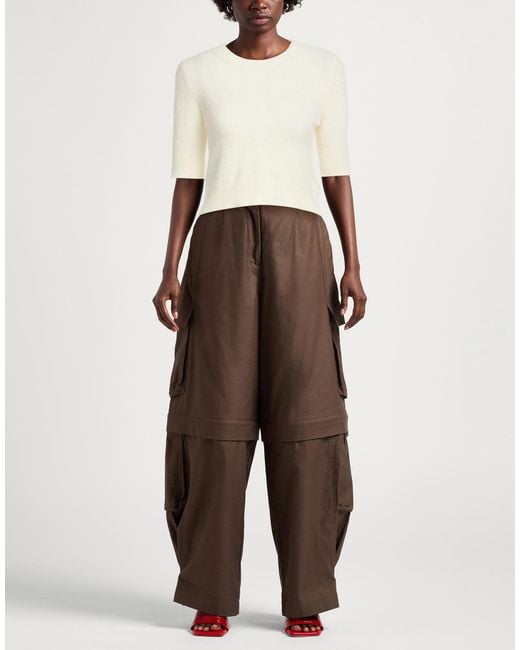 Dondup White Sweater Wool, Polyamide, Cashmere, Elastane