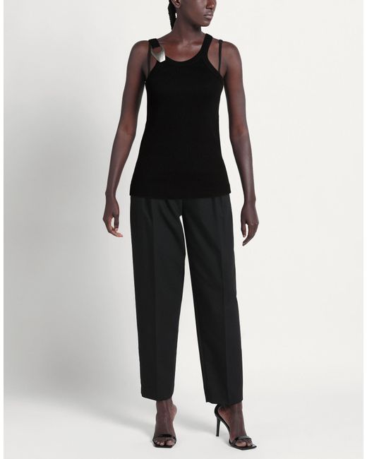 REIMAGINE PINKO x PATRICK MCDOWELL Black Tank Top Cotton, Elastane