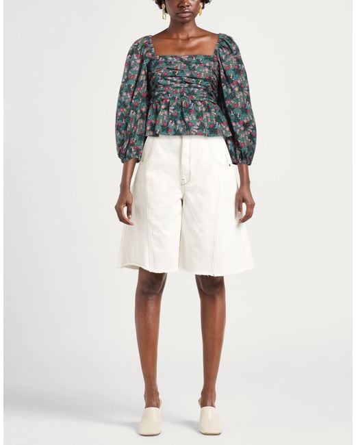Weekend by Maxmara Blue Top Cotton, Polyester, Polyamide