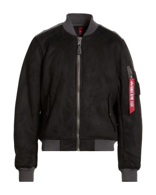 Alpha Industries Black Jacket Polyester for men