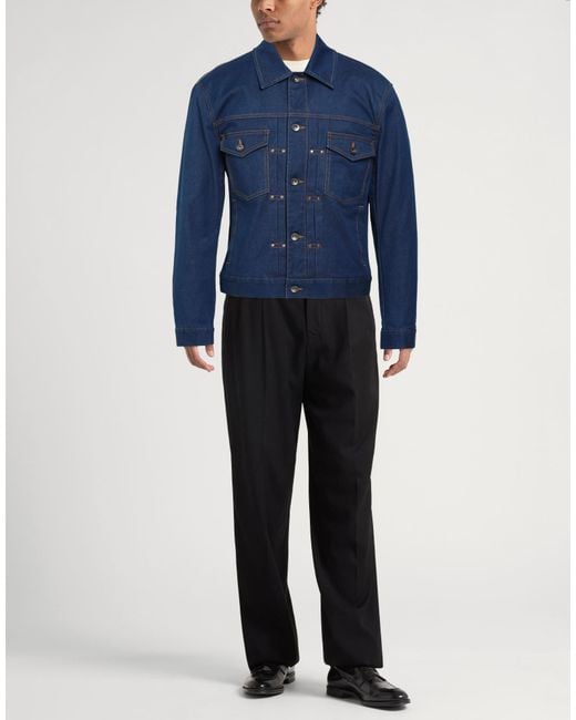 John Varvatos Blue Denim Outerwear for men