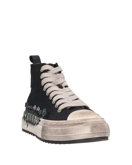 DSquared² Black Sneakers Textile Fibers