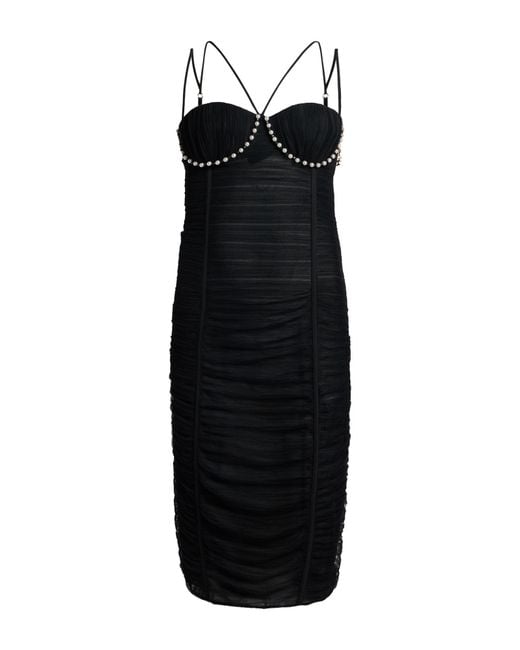 Elisabetta Franchi Black Midi Dress