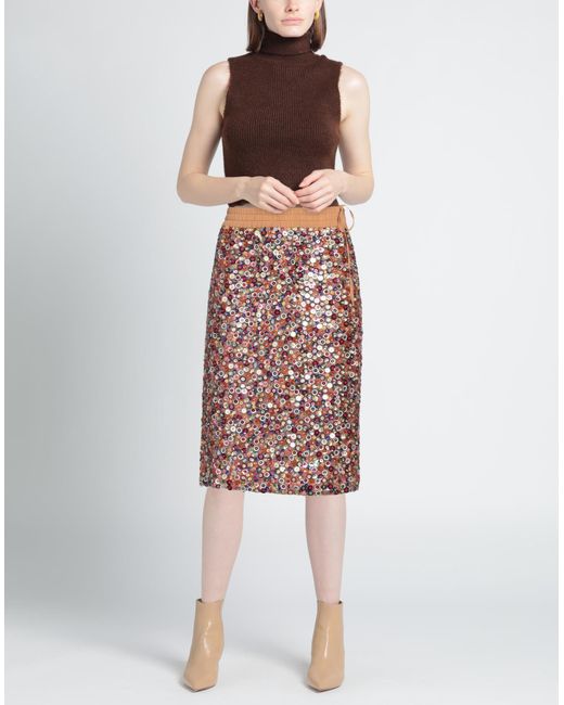 Dries Van Noten Natural Midi Skirt