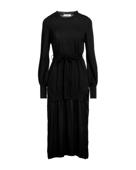 Suoli Black Midi Dress