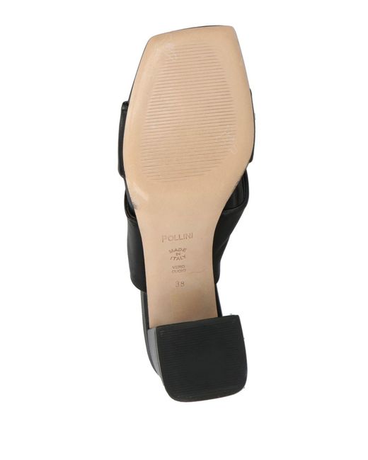 Pollini Black Sandals Leather