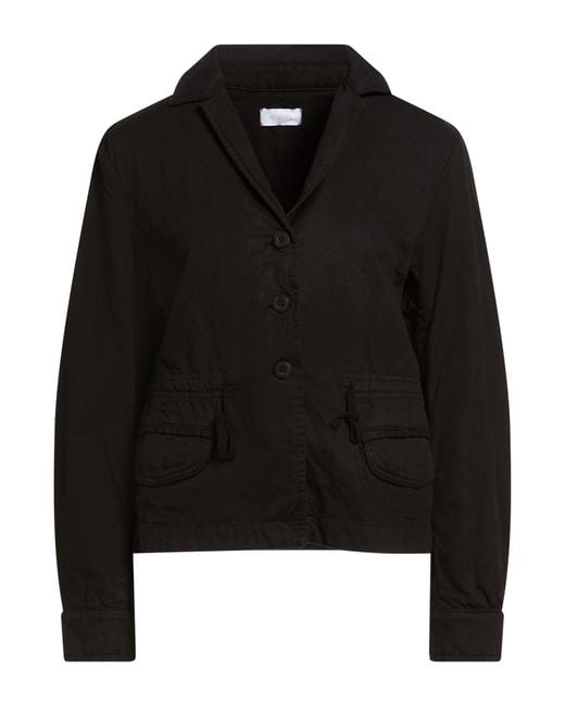 40weft Black Jacket Cotton, Linen, Elastane