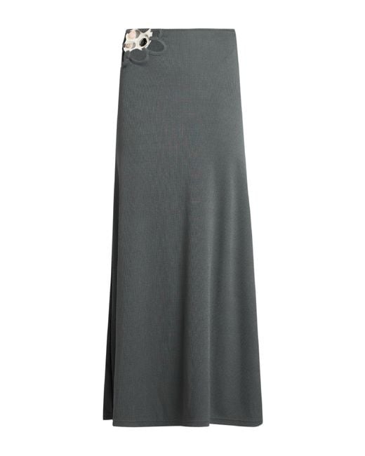 Christopher Esber Gray Maxi Skirt Polyester, Elastane