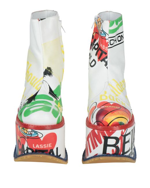 Vivienne Westwood White Ankle Boots Leather