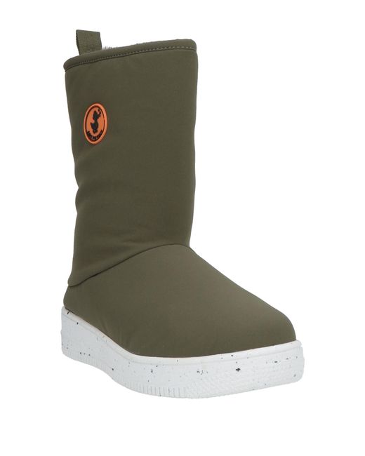 Acbc X Save The Duck Green Ankle Boots