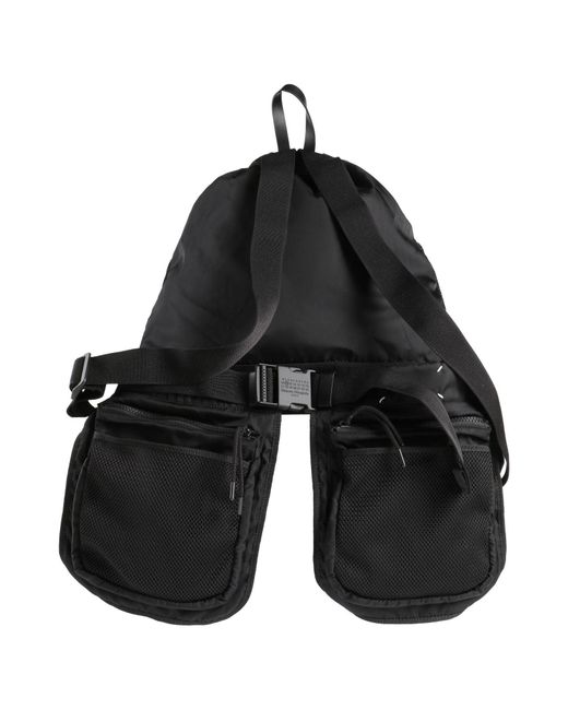 Maison Margiela Black Backpack Polyamide, Polyester, Cow Leather