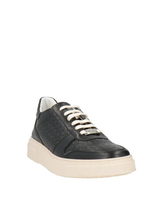 Daniele Alessandrini Black Sneakers Leather for men