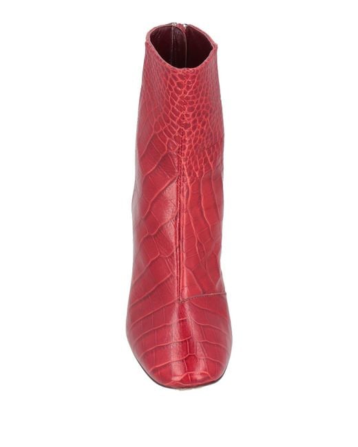 Ellery Red Ankle Boots Leather